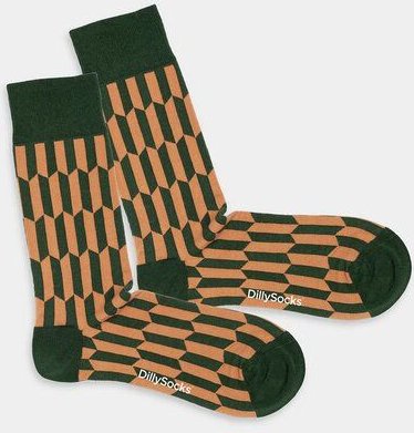 DillySocks Bunte Socken, Bio Baumwolle, Geo Grove