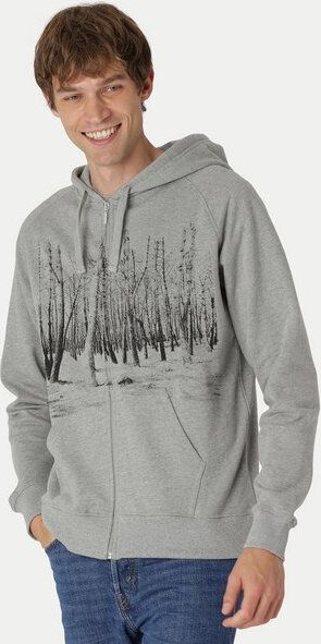Peaces.bio - handbedruckte Biomode Herren Zip-Hoodie Woodland