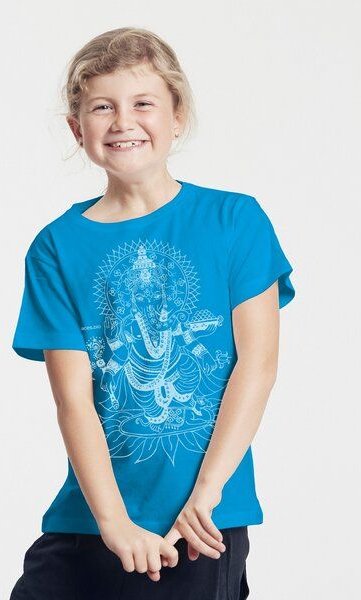 Peaces.bio - handbedruckte Biomode Bio-Kinder T-Shirt Ganesha