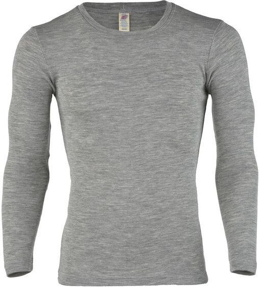 Engel natur Herren Unterhemd Langarm Bio-Schurwolle/Seide