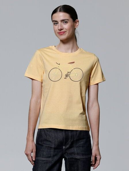 watapparel T-Shirt Frauen Yellow Bike