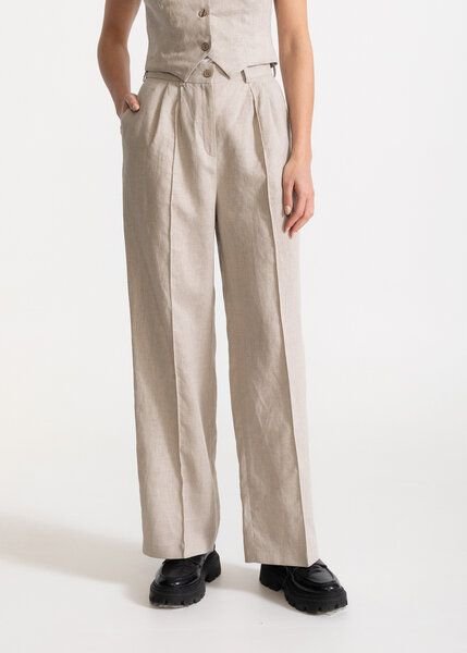 De IONESCU Die elegante Hose „Figa“ aus 100 % Leinen, gerades Bein