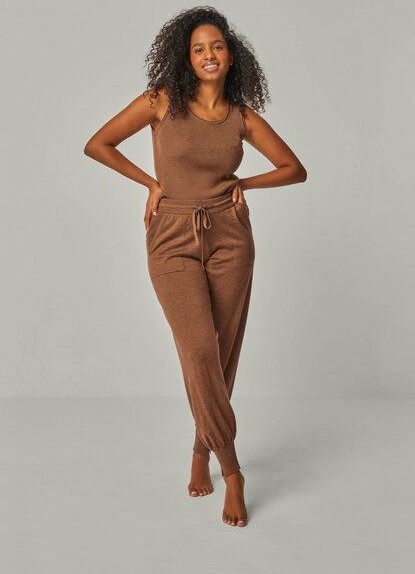 YOU LOOK PERFECT Merino Loungewear Set "Stricktop Blossom & Jogging-Strickhose Bella"