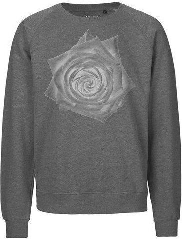 Peaces.bio - handbedruckte Biomode Bio Damen Sweatshirt Loose Fit Rose