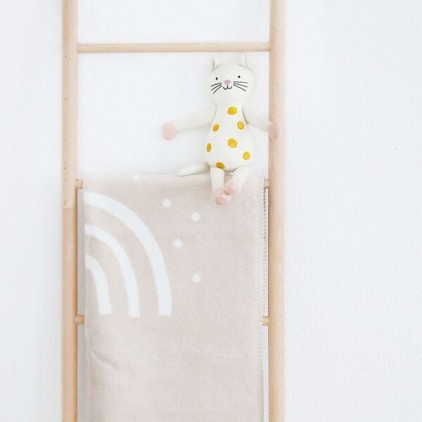 kids&me warme Babydecke 100% Bio-Baumwolle - OEKO-TEX - kuschelige Baumwolldecke "Regenbogen"