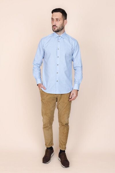 De IONESCU Bio-Baumwolle Shirt Herren Langarm Hemd, Regular Fit, Vegan, Oxford-Kragen