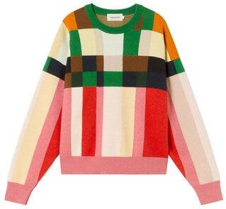 thinking mu warmer Wollpullover mit grafischem Muster