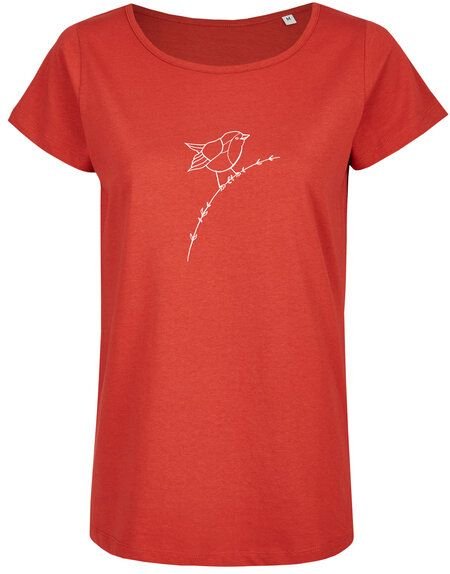 Brandless Basic Bio T-Shirt (ladies) Nr.2 Rotkehlchen GOTS 155g/m²