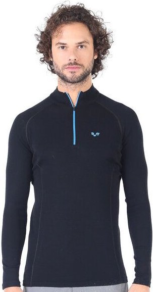 Woolona Langarmshirt - ASTRO - 100% Merinowolle (Zip)