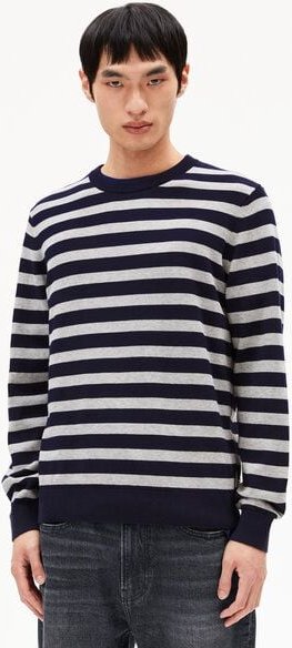 ARMEDANGELS LOUKAA FINE STRIPES - Herren Pullover aus Bio-Baumwolle