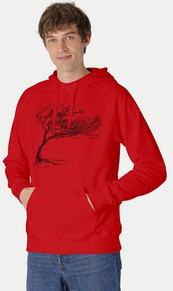 Peaces.bio - handbedruckte Biomode Bio-Herren-Kapuzensweater Windytree