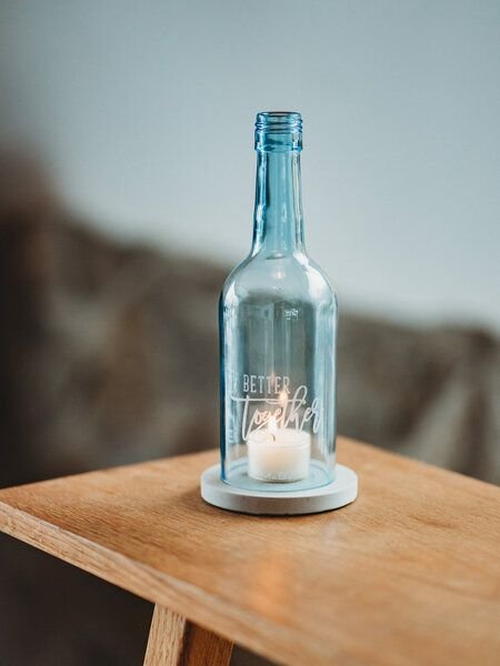 MaBe BETTER together - Upcycling Windlicht mit Lasergravur - für deine Gemeinsamkeit