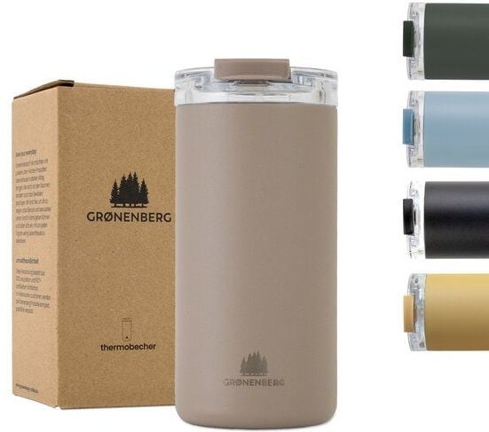 GROENENBERG Thermobecher 473ml | Kaffeebecher to go 100% Auslaufsicher | Hält mind. 4 h warm