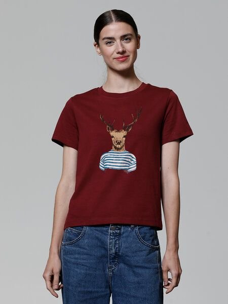 watapparel T-Shirt Frauen Hirsch