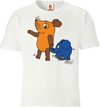 LOGOSH!RT LOGOSHIRT - Die Sendung mit der Maus - Maus & Elefant - Bio T-Shirt Print - Kinder - Jungen & Mädchen