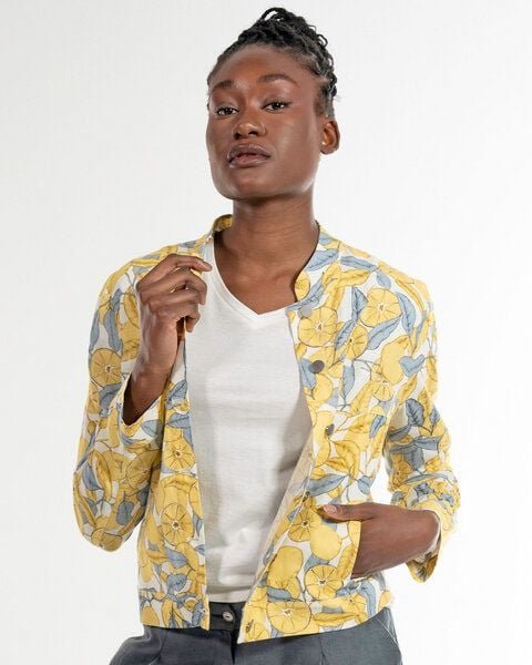 Thumbnail - Alma & Lovis Allover-Print Jacke aus reinem Leinen | Fruit Jacket