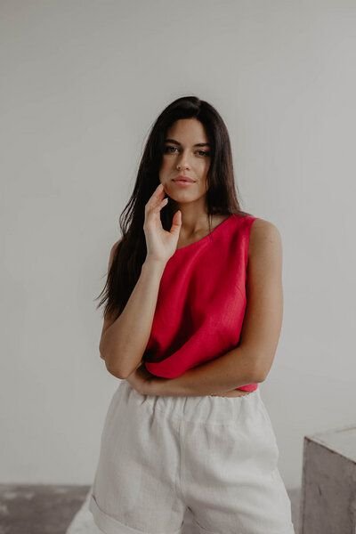 AmourLinen Schürzentop aus Leinen ELLA