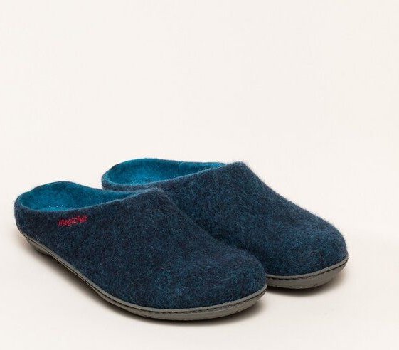 Thumbnail - Magicfelt Filz-Hausschuh 736 aus 100% Merino-Wolle | Pantoffel für Damen & Herren mit hochwertiger Gummi-Sohle - Made in...