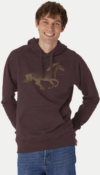 Peaces.bio - handbedruckte Biomode Bio-Herren-Kapuzensweater Horsepower