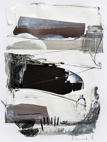 Photocircle Poster / Leinwandbild - Black and White Abstract