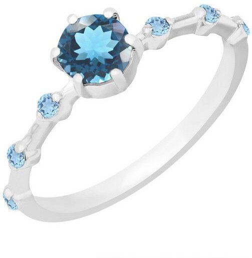 Eppi Ring mit Londoner Topasen und seitlichen Schweizer Topasen Imelda