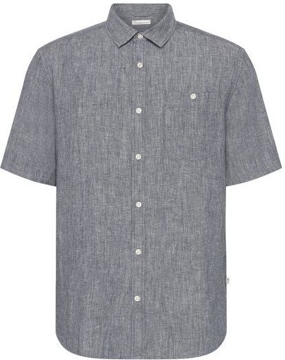 KnowledgeCotton Apparel Regular Leinen-Shirt mit kurzen Ärmeln Hemd - GOTS/Vegan