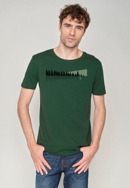 Thumbnail - GREENBOMB Nature Ice Fishing Guide - Sportliches T-Shirt aus Bio-Baumwolle / hochwertiger Print / GOTS / Fair & Vegan