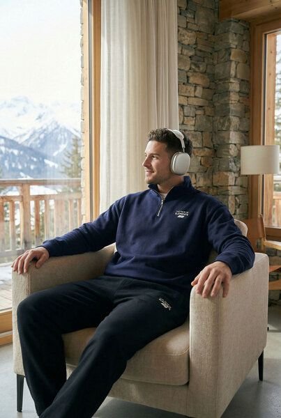 THE FACE OF ELEMENTS 1/4-ZIP - RELAXED FIT SWEATSHIRT AUS BIO-BAUMWOLLE