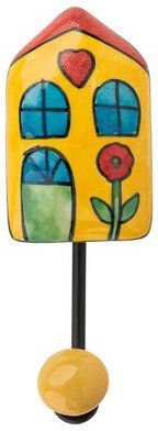 TRANQUILLO Keramikhaken / Wandhaken handbemalte Motive