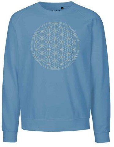 Peaces.bio - handbedruckte Biomode Bio Herren Sweatshirt Die Blume des Lebens