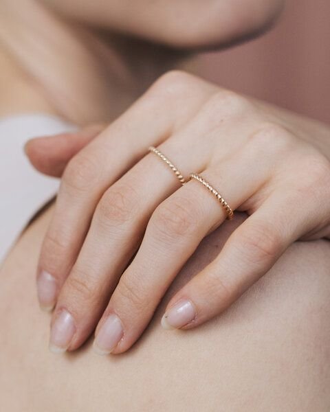 lille mus Ring 'Kugeln' 925 Silber / vergoldet