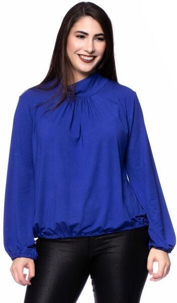 Ingoria LESLY Blusenshirt mit locker fallenden Stehkragen (Uni)