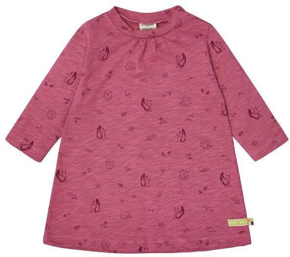 loud + proud Babys & Kinder Kleid Slub Jersey mit Druck, GOTS-zertifiziert