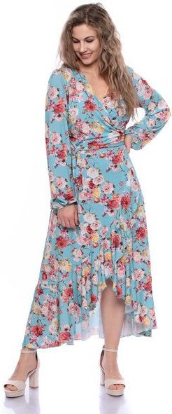 Ingoria EWELIN Wickelkleid mit Volant aus TENCEL Modal mit Blumen Print