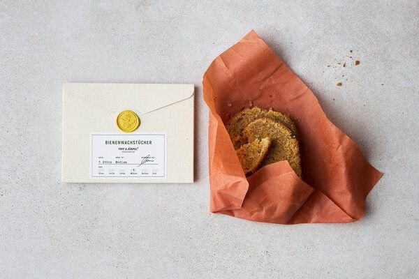 TOFF & ZÜRPEL® Manufaktur MEDIUM (28 x 24 cm) Bio-Bienenwachstuch