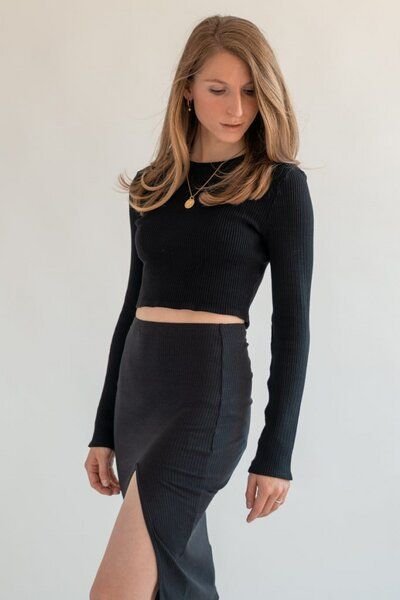 Marenika Langarm Crop-Top Ella aus Bio-Baumwolle