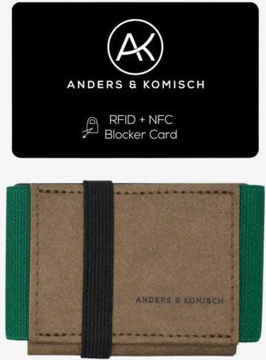 ANDERS & KOMISCH Kleiner Geldbeutel Braun mit RFID & NFC Schutz – A&K MINI Bundle Braun