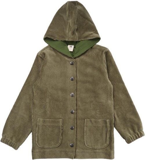 Kapuzenjacke Cord Grün Bio-Baumwolle Walkiddy - Nachhaltig GOTS zertifiziert