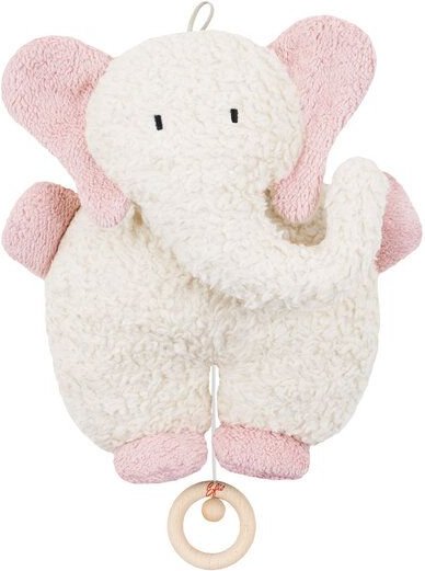 Efie Spieluhr Elefant rosa, kbA (organic), Made in Germany