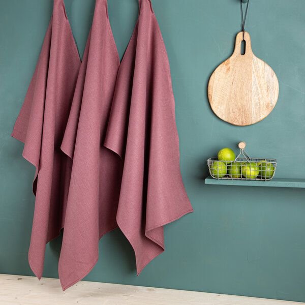 nahtur-design Leinen-Geschirrtücher im 3er Set , 100% Leinen