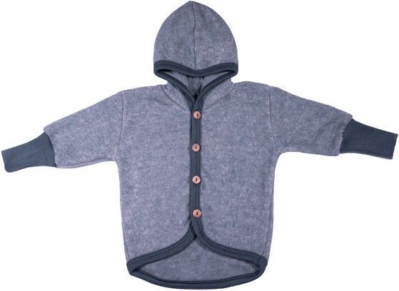 Cosilana Baby Fleece-Jacke mit Kapuze kbT Wolle Bio Baumwolle