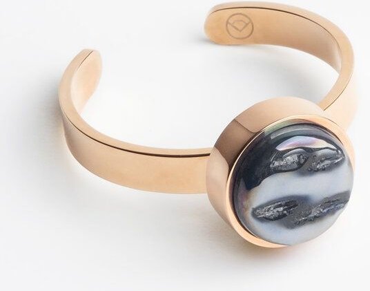 ALEXASCHA Größenverstellbarer Ring mit Stein | Roségold