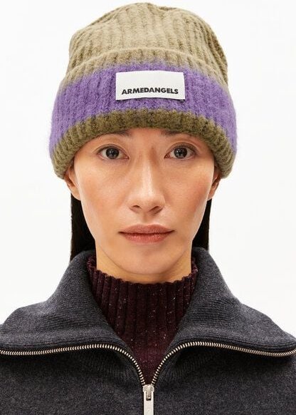 ARMEDANGELS JUPILAA STRIPED UN-WASTED Unisex Mütze aus Alpaca-Woll Mix