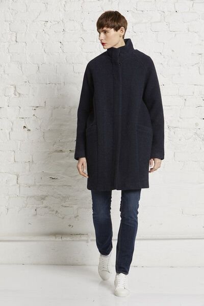 Wunderwerk Damen Mantel aus Schurwolle, "O-shape coat"