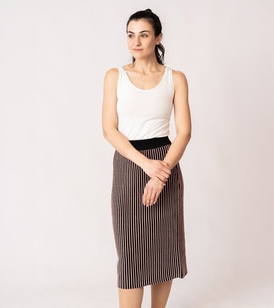 GARY MASH Pencil-Skirt Shandon in Midi-Länge aus Biobaumwolle