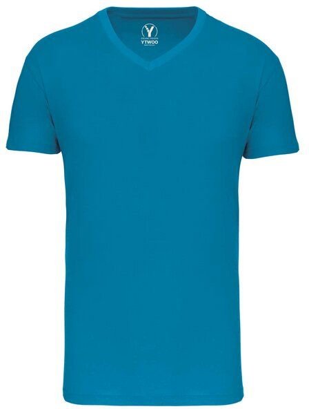 YTWOO Basic Herren T-Shirt mit V-Ausschnitt aus Bio-Baumwolle