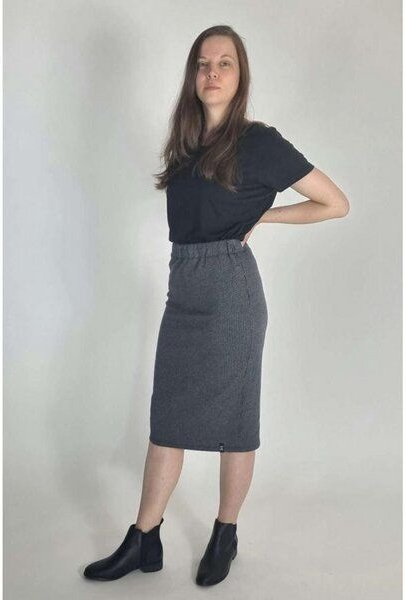 LUMEN organic Bleistiftrock STRUKTUR