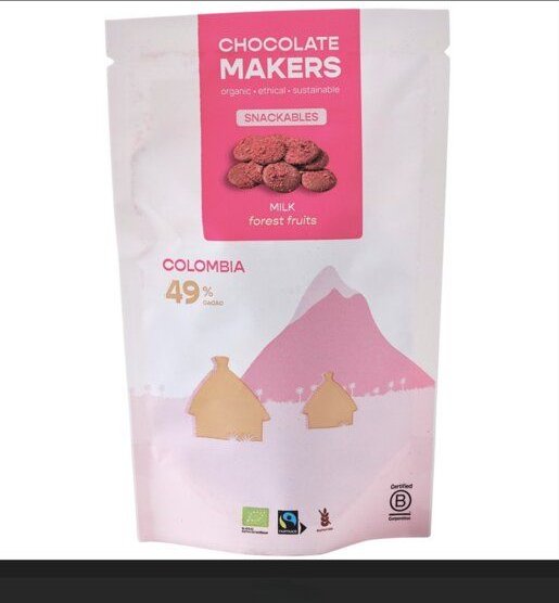 El Puente Schokoladentaler 49% mit getrockneten Waldfrüchten