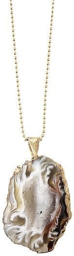 Crystal and Sage Achat Halskette mit Achathöhle