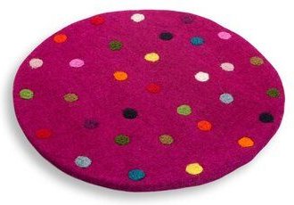 Frida Feeling Sitzkissen 'Spotty' aus Filz mit bunten Tupfen (Durchmesser ca. 35 cm)